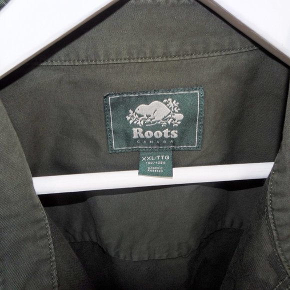 Roots Camo Green Button Shirt - Picture 4 of 5